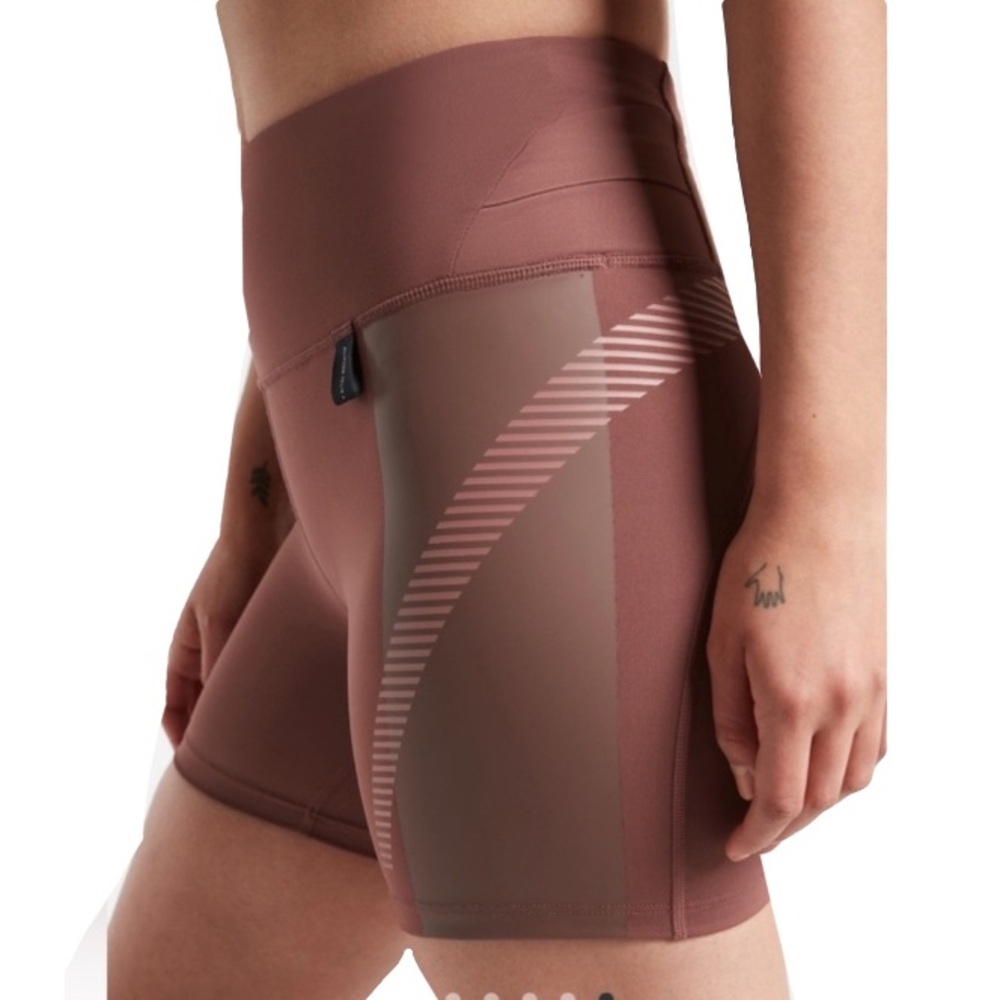 Athleta Mauve Rose High-Waist Bike Shorts